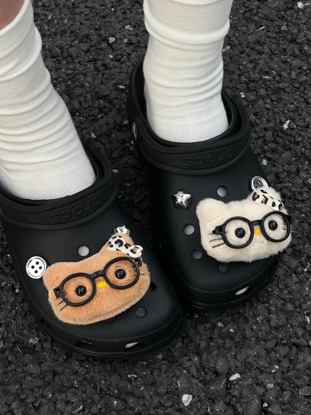 HK Glasses Shoe Charm Set - DIY Decor for Crocs & Clogs 01250701