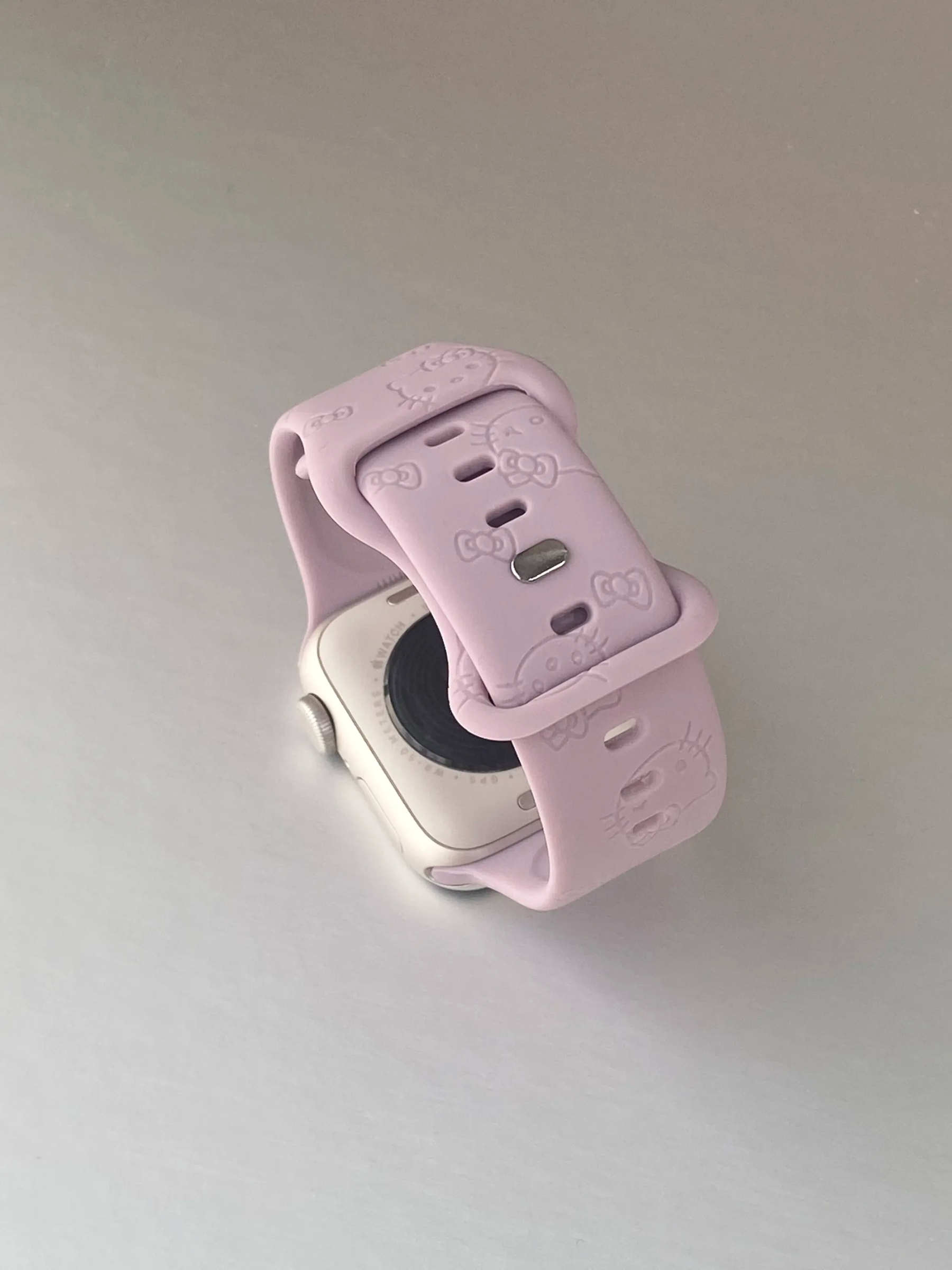 HK Silicone Watch Band for Apple Watch Series, Cute Adjustable Strap, Kawaii Replacement Wristband 01250826