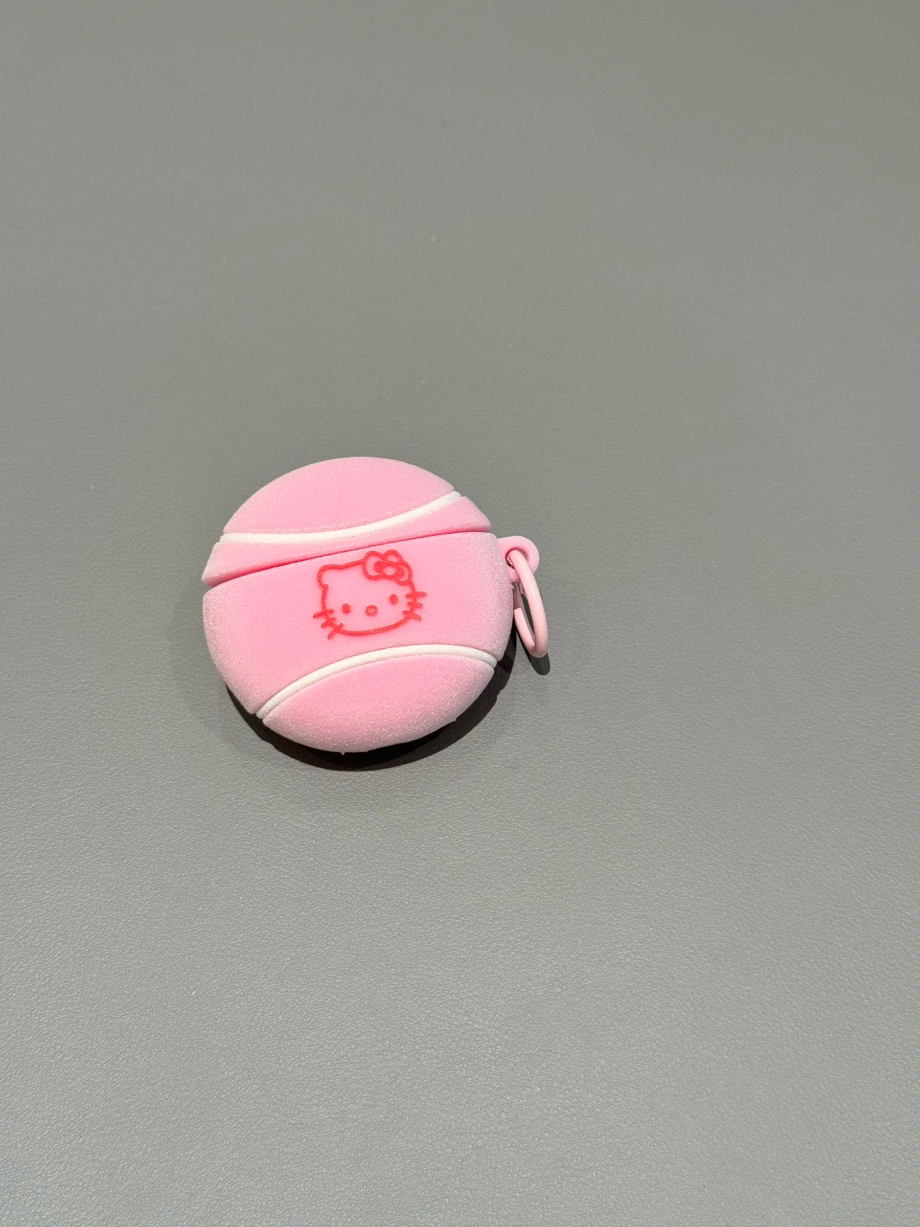 HK Flocked Tennis Ball AirPods Case With Cute Sports Charms Protective Cover 01251223