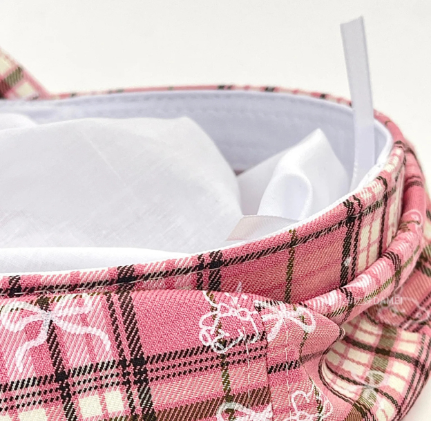 HK Octagon Beret Cap – Cute Pink Painter Hat with Retro Brim Style, Adjustable Fit (54–59cm)  01250715