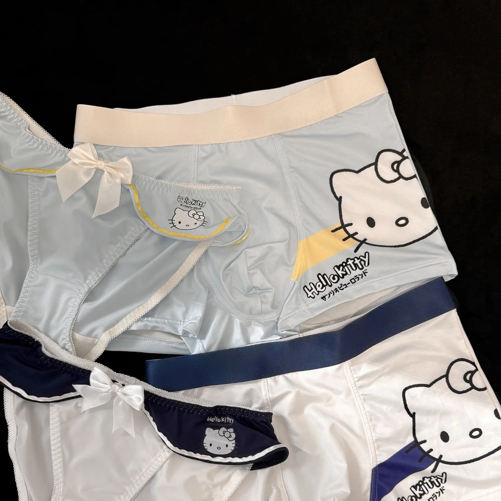 HK Cute Couple Underwear Set, Matching Men Boxer & Women Briefs, Soft Cotton Lingerie Gift Set 01260127