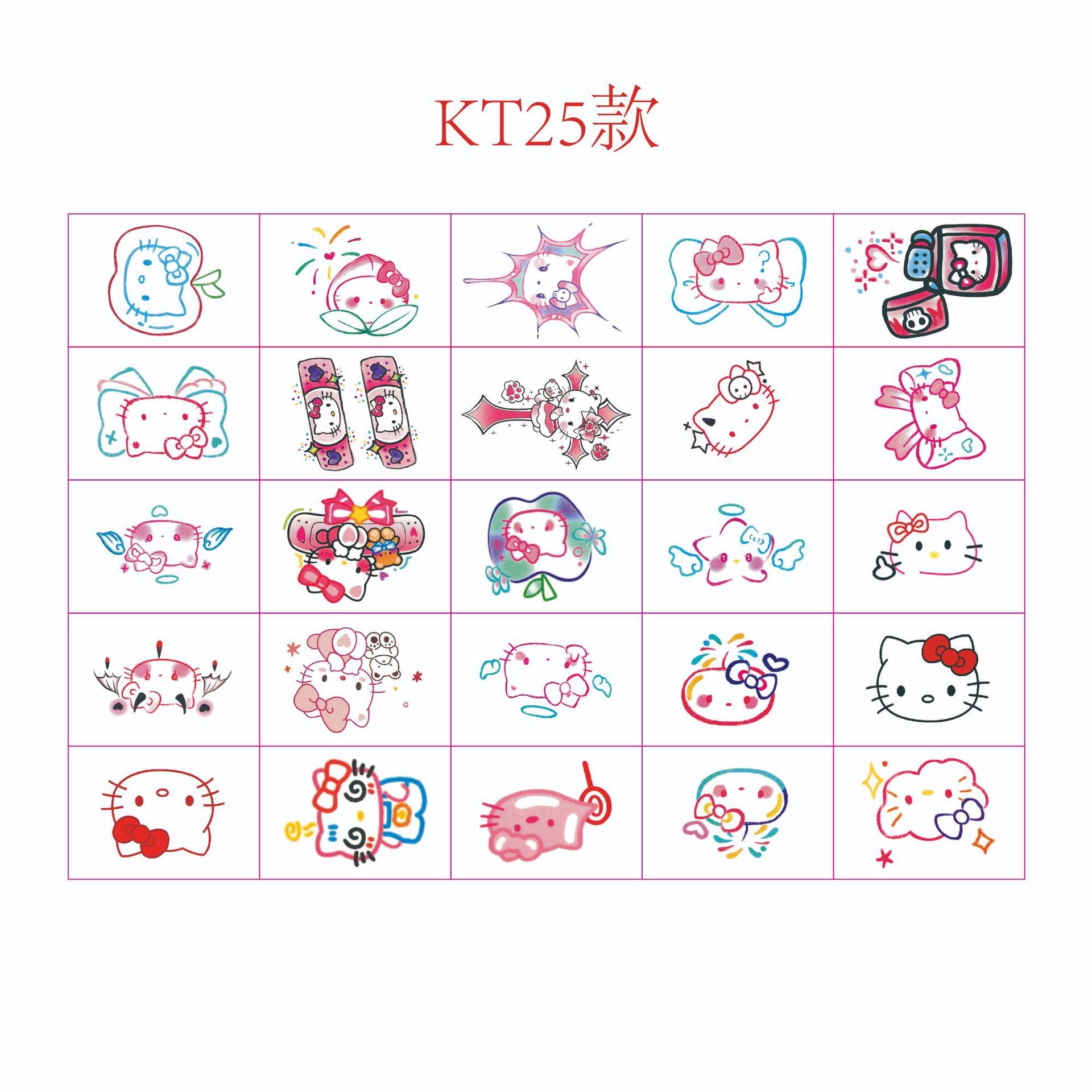 Kawaii Hello Kitty Tattoo Stickers