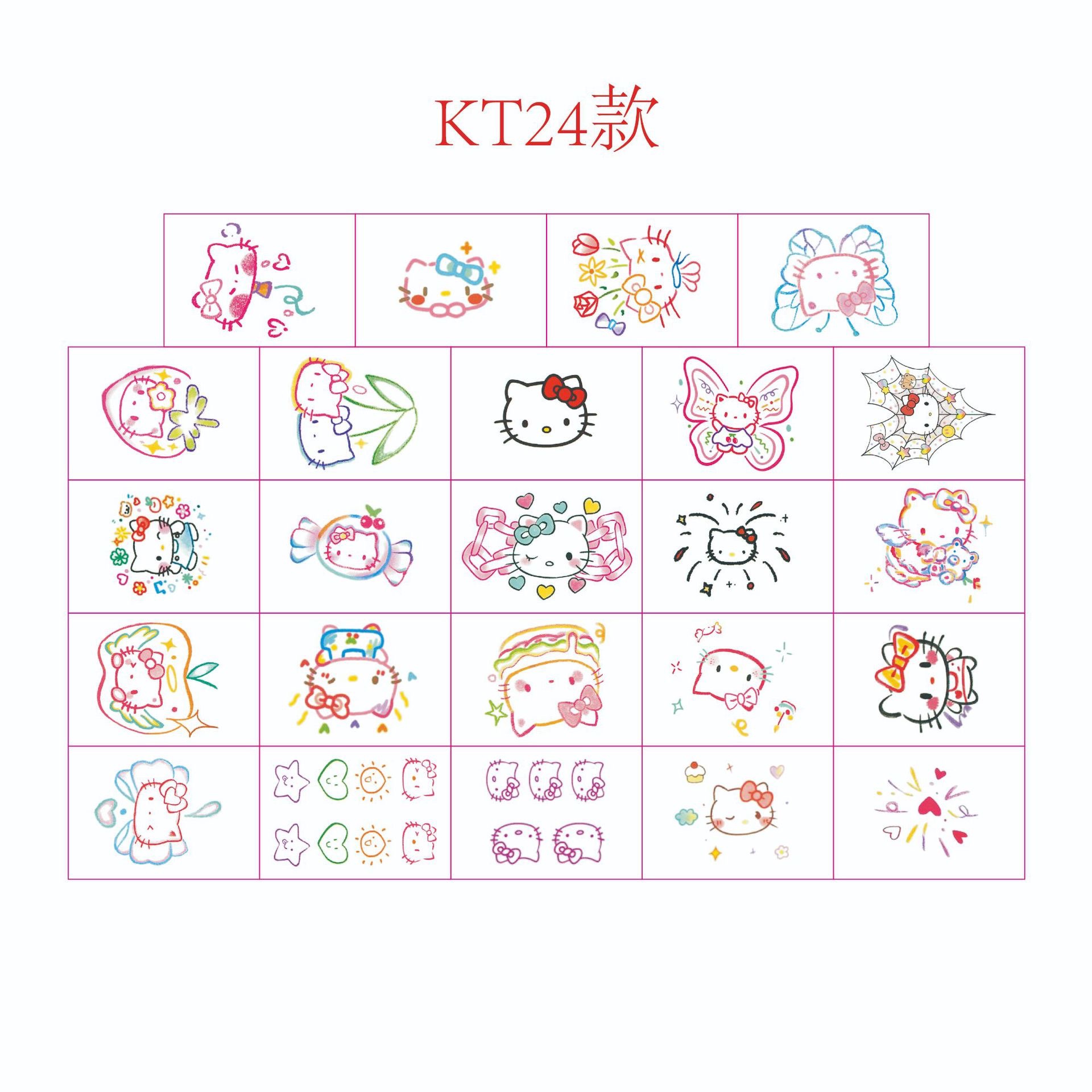 Kawaii Hello Kitty Tattoo Stickers