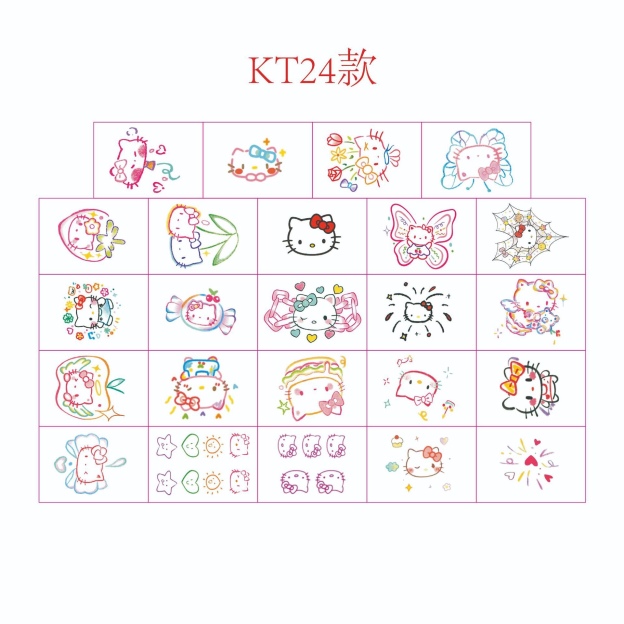 Kawaii Hello Kitty Tattoo Stickers