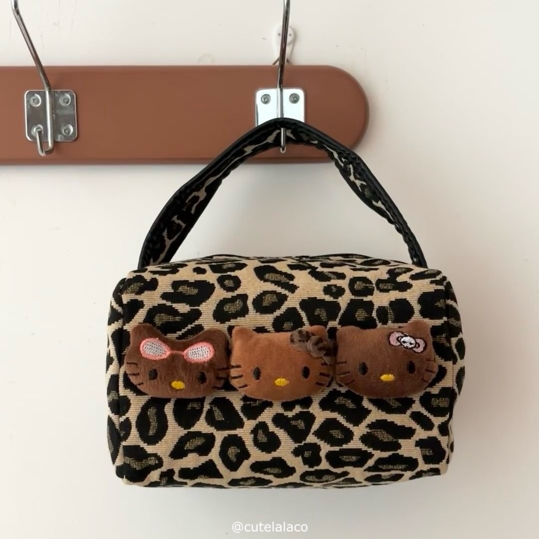 Leopard Hello Kitty Makeup Storage Bag BB3216