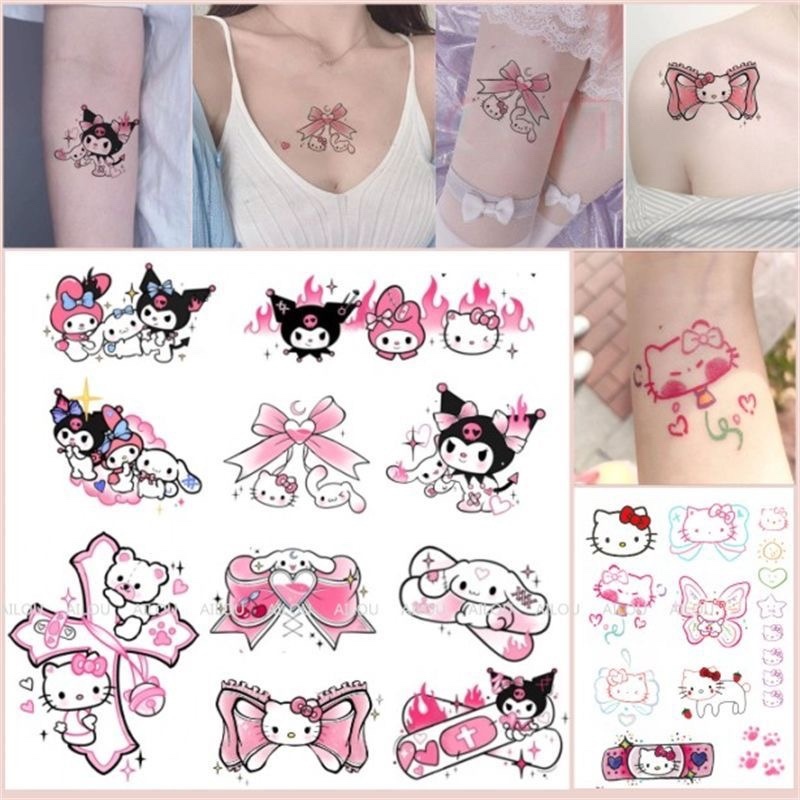 Hello Kitty Kawaii Tattoo Sticker