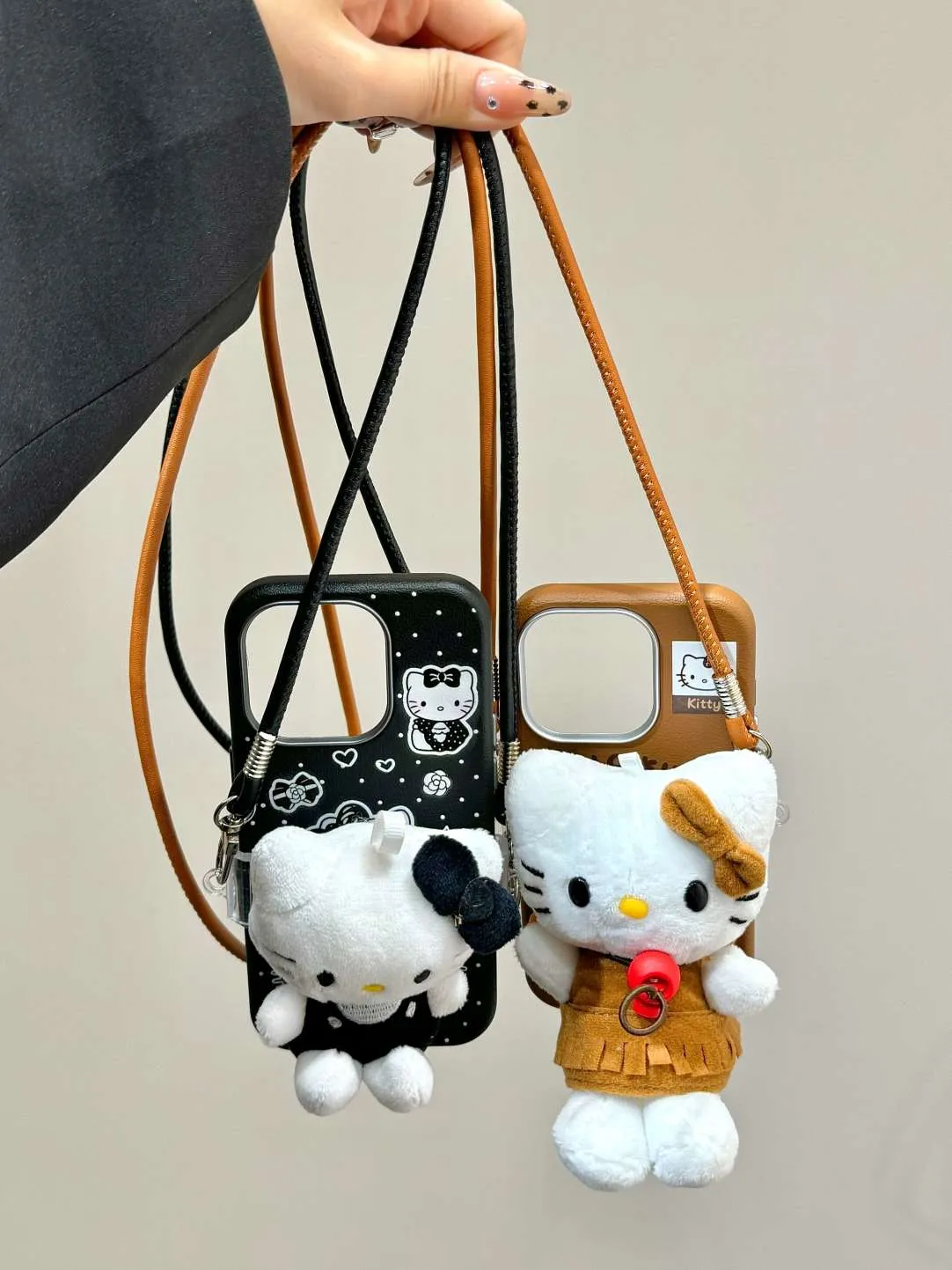 HK Plush Doll Strap iPhone Case – Cute & Functional Phone Cover