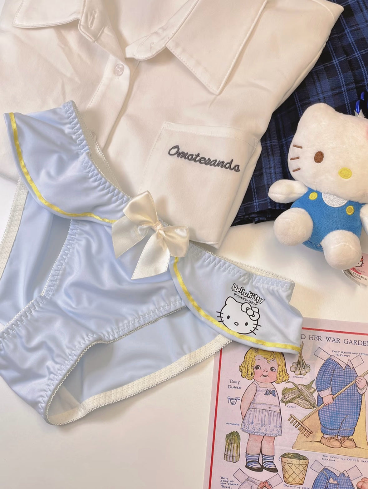 HK Underwire Cute Push Up Strappy Lingerie Set Panty Bra