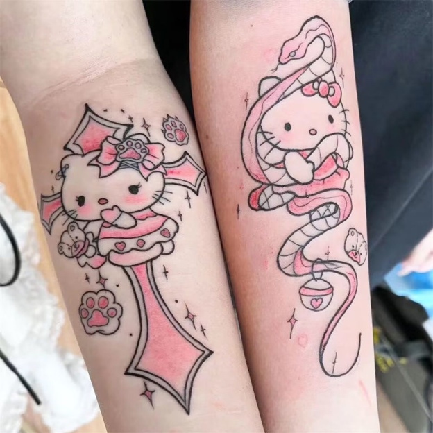 Hello Kitty Kawaii Tattoo Sticker