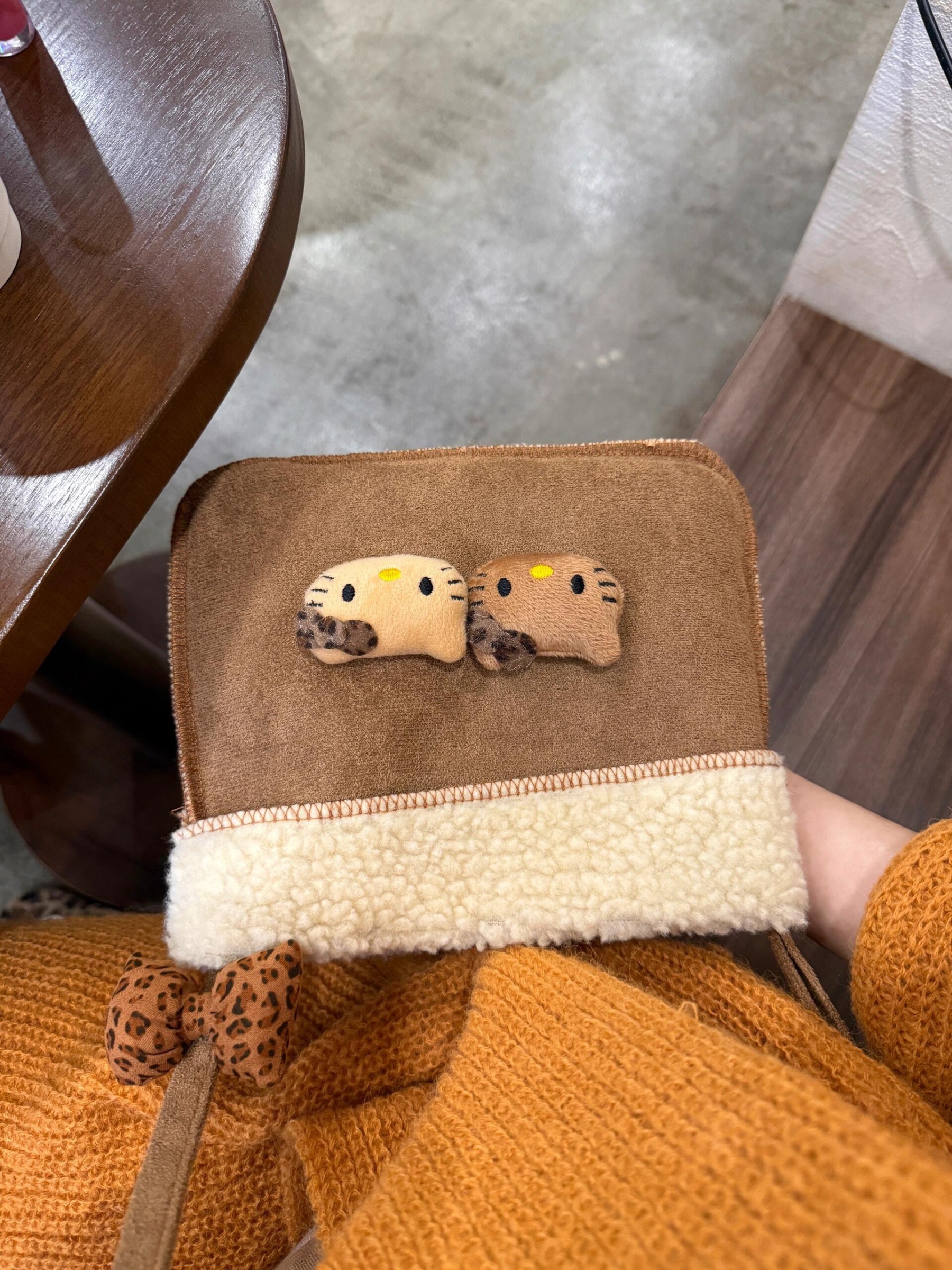 HK Lamb Wool Shoulder Bag