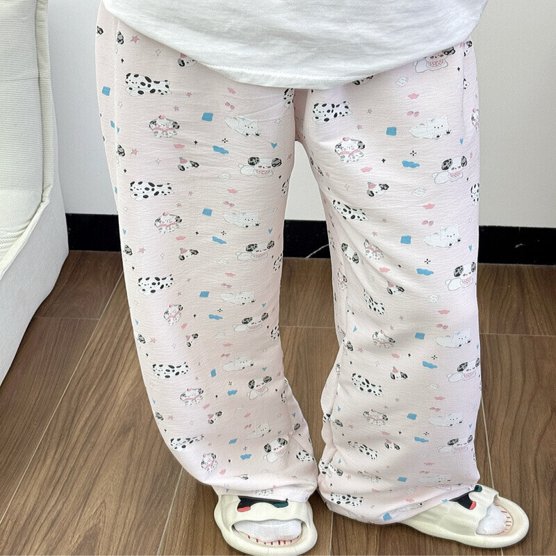 HK Dopamine Sleep Pants - Summer Lightweight Cotton Lounge Pants for Women 02250616