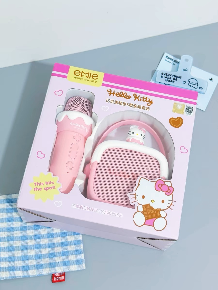 Hello Kitty Pink Cream Cake Microphone Speaker: Sweet Melodies Await