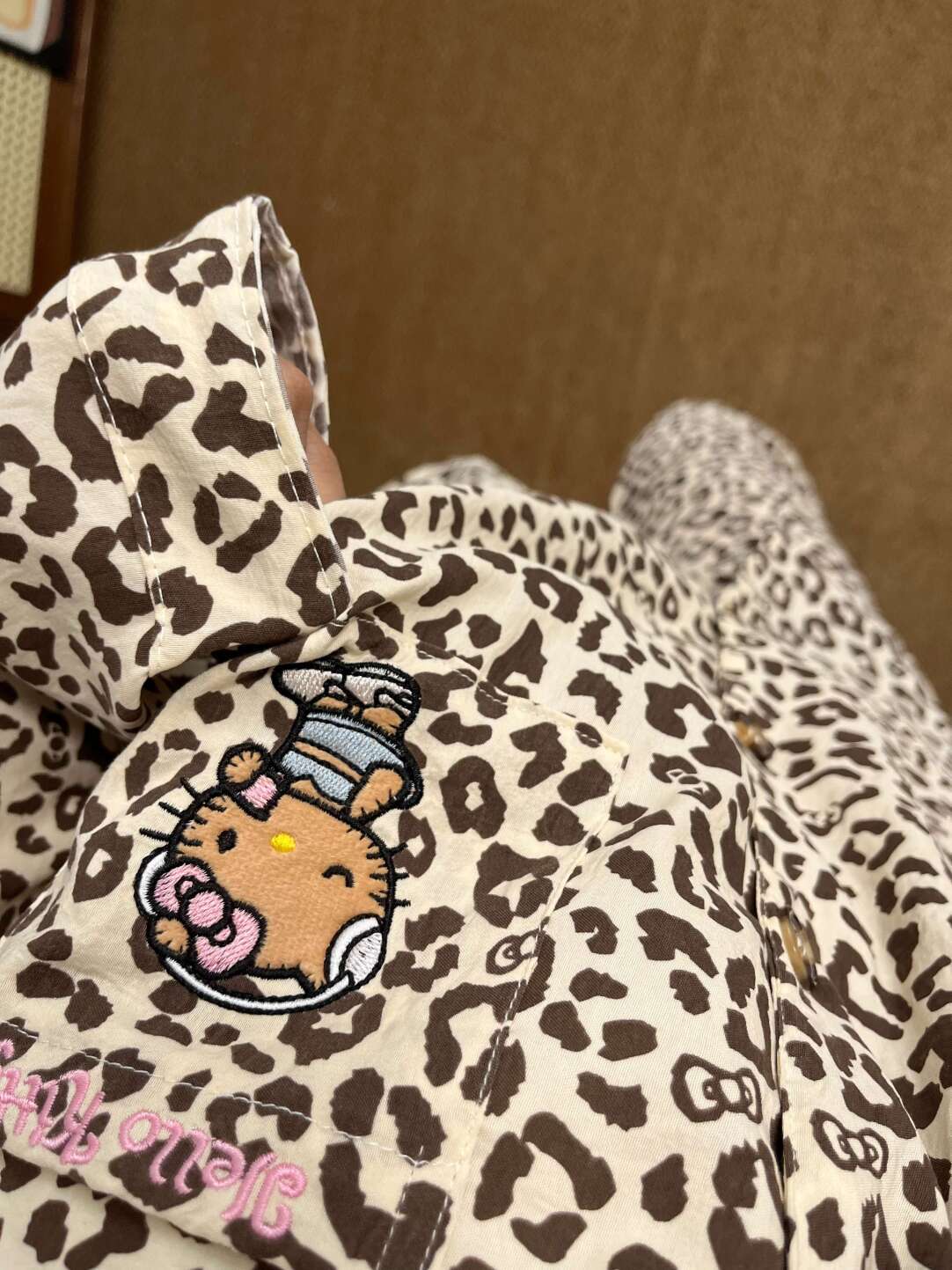 HK Leopard Print Pajamas Set for Women – Summer Short Sleeve Cute Loungewear