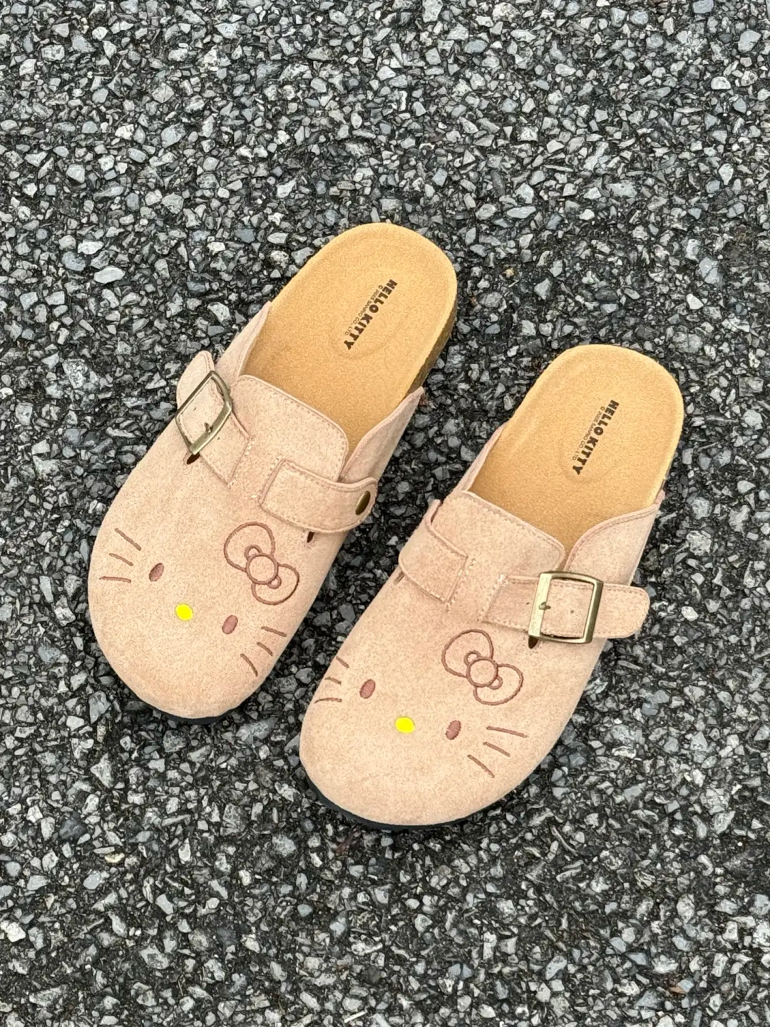 Tan HK Hawaii Birkenstocks Women’s Summer Slides | Anti-Slip Cork Sole, Retro Platform Sandals, Cute Cartoon Dorm Room Footwear 01250303