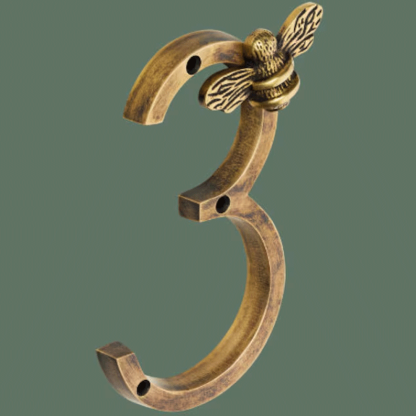 Bee House Number Sign