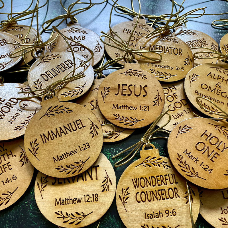 25 Names of Jesus Ornament