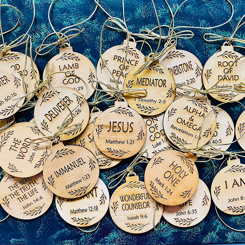 25 Names of Jesus Ornament