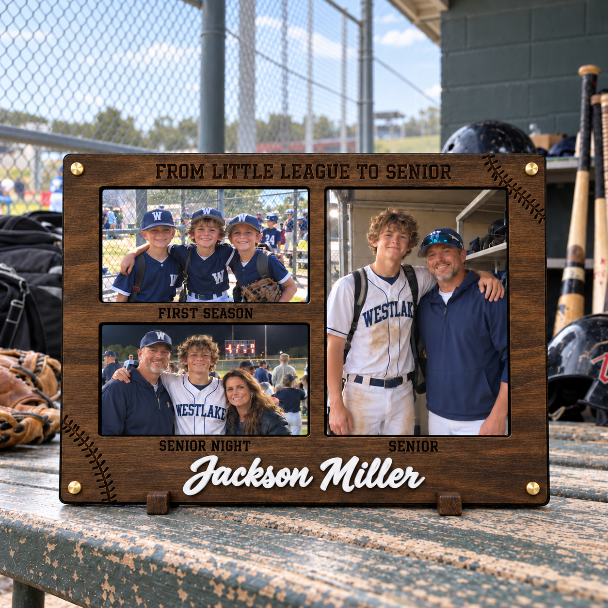 📸Personalized Baseball Senior Night Photo Frame | From Little League to Senior Custom Name Keepsake