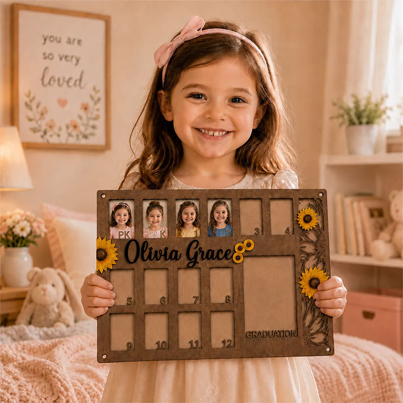 🌻 Personalized School Years Photo Frame| Pre-K to Graduation Photo Frame