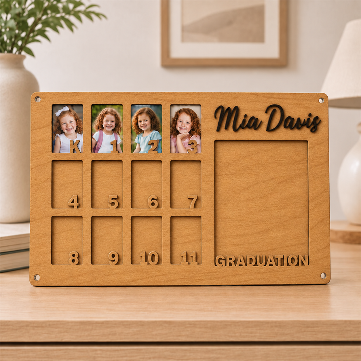 ✨Personalized K-11 Graduation Photo Frame | Custom Name School Years Memory Board