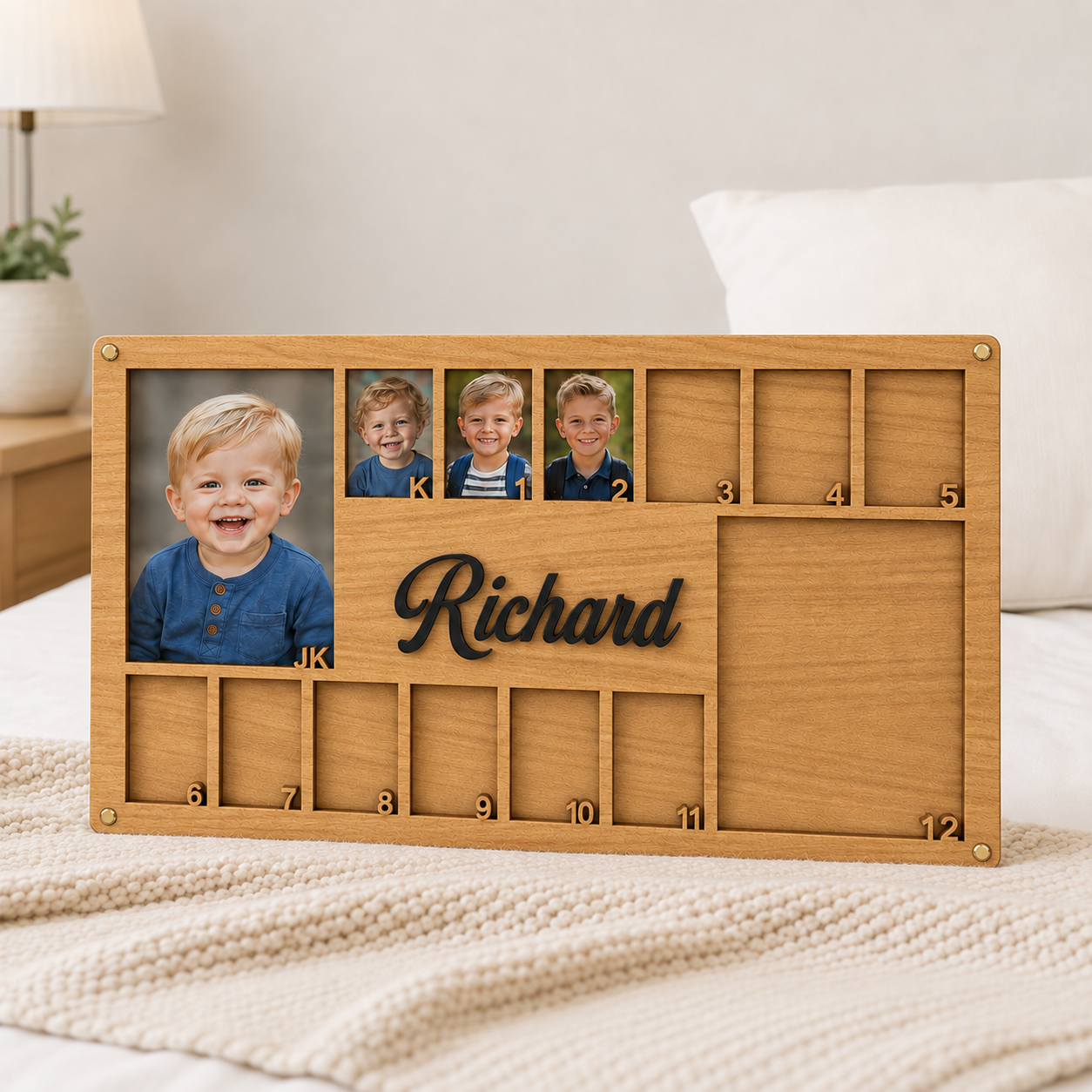 ✨Personalized School Years Photo Frame | JK to 12th Grade Wooden Graduation Keepsake