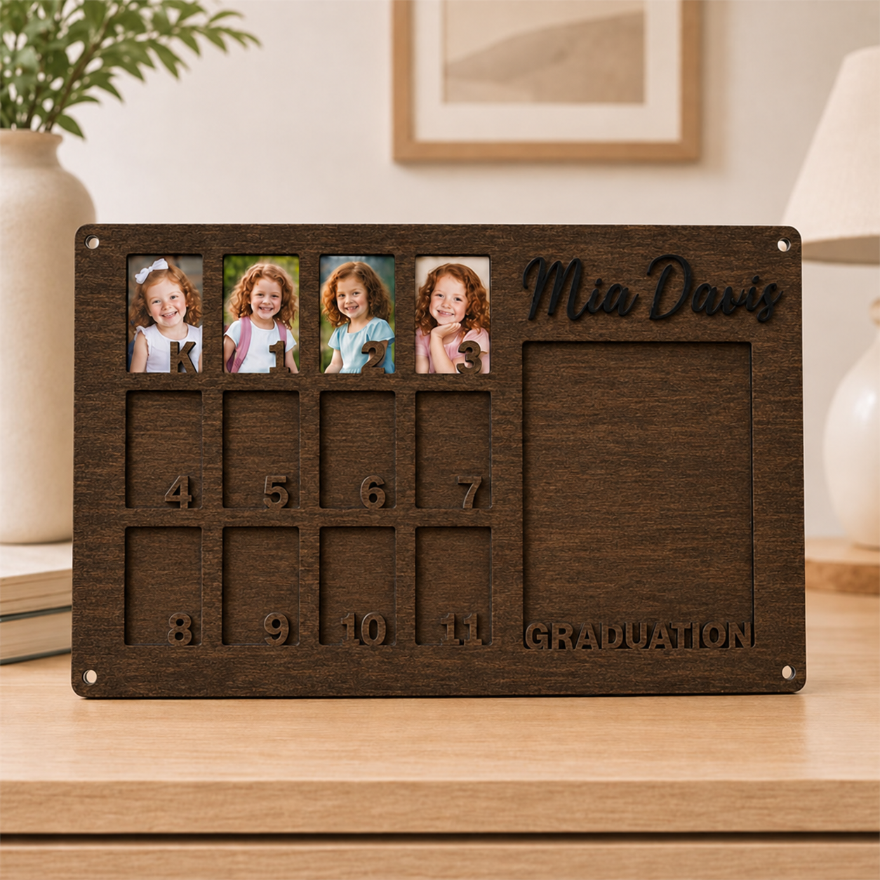✨Personalized K-11 Graduation Photo Frame | Custom Name School Years Memory Board
