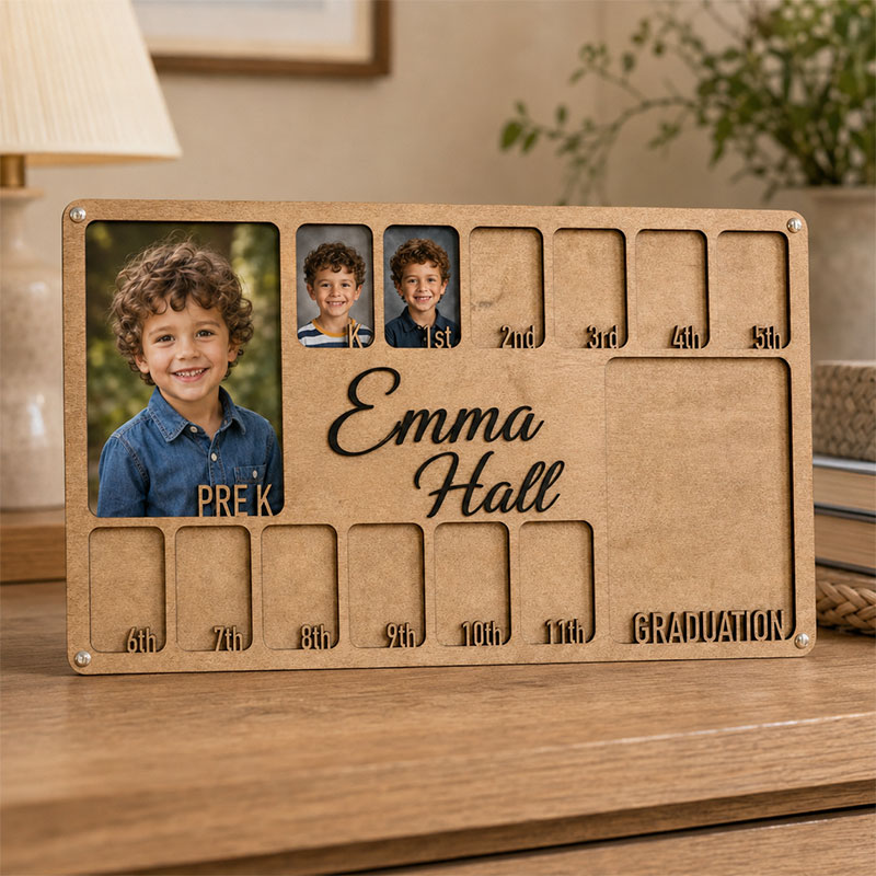 🌱Personalized School Years Photo Frame | From Pre-K to Senior Graduation Keepsake