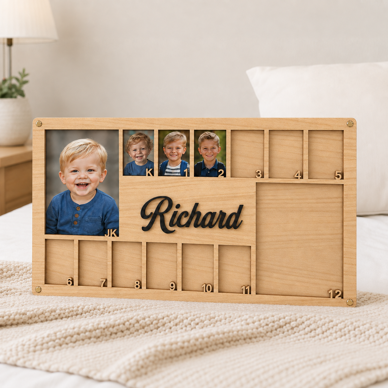 ✨Personalized School Years Photo Frame | JK to 12th Grade Wooden Graduation Keepsake