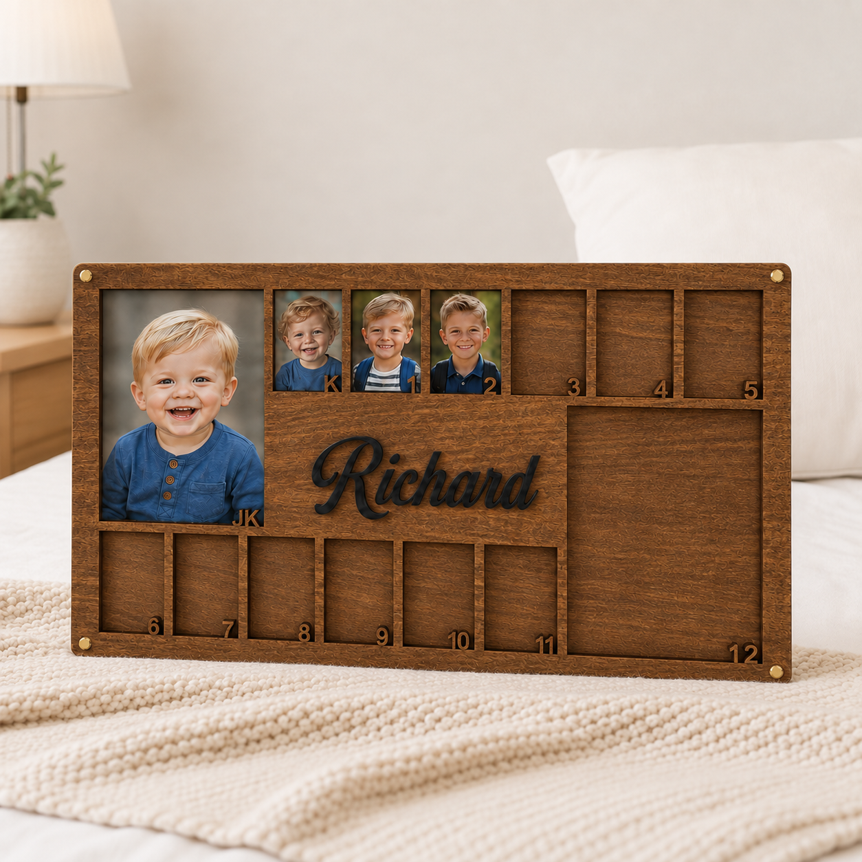 ✨Personalized School Years Photo Frame | JK to 12th Grade Wooden Graduation Keepsake