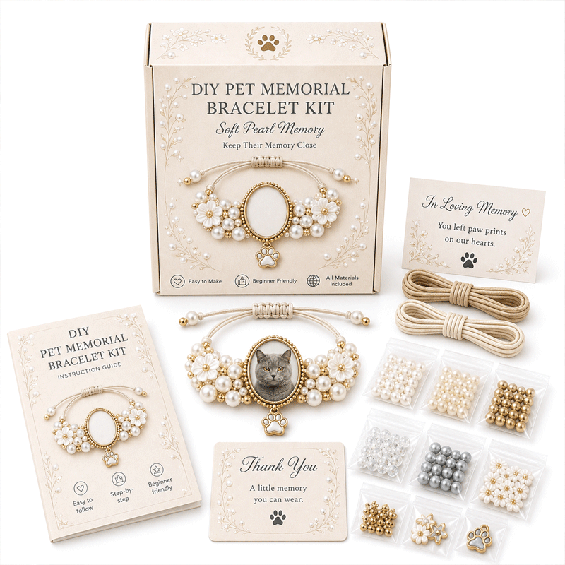 🐾 Personalized Pet Memorial Bracelet DIY Kit