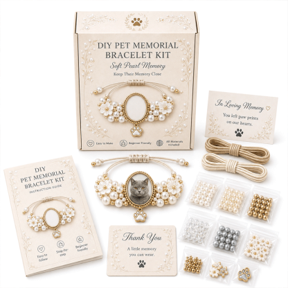 🐾 Personalized Pet Memorial Bracelet DIY Kit