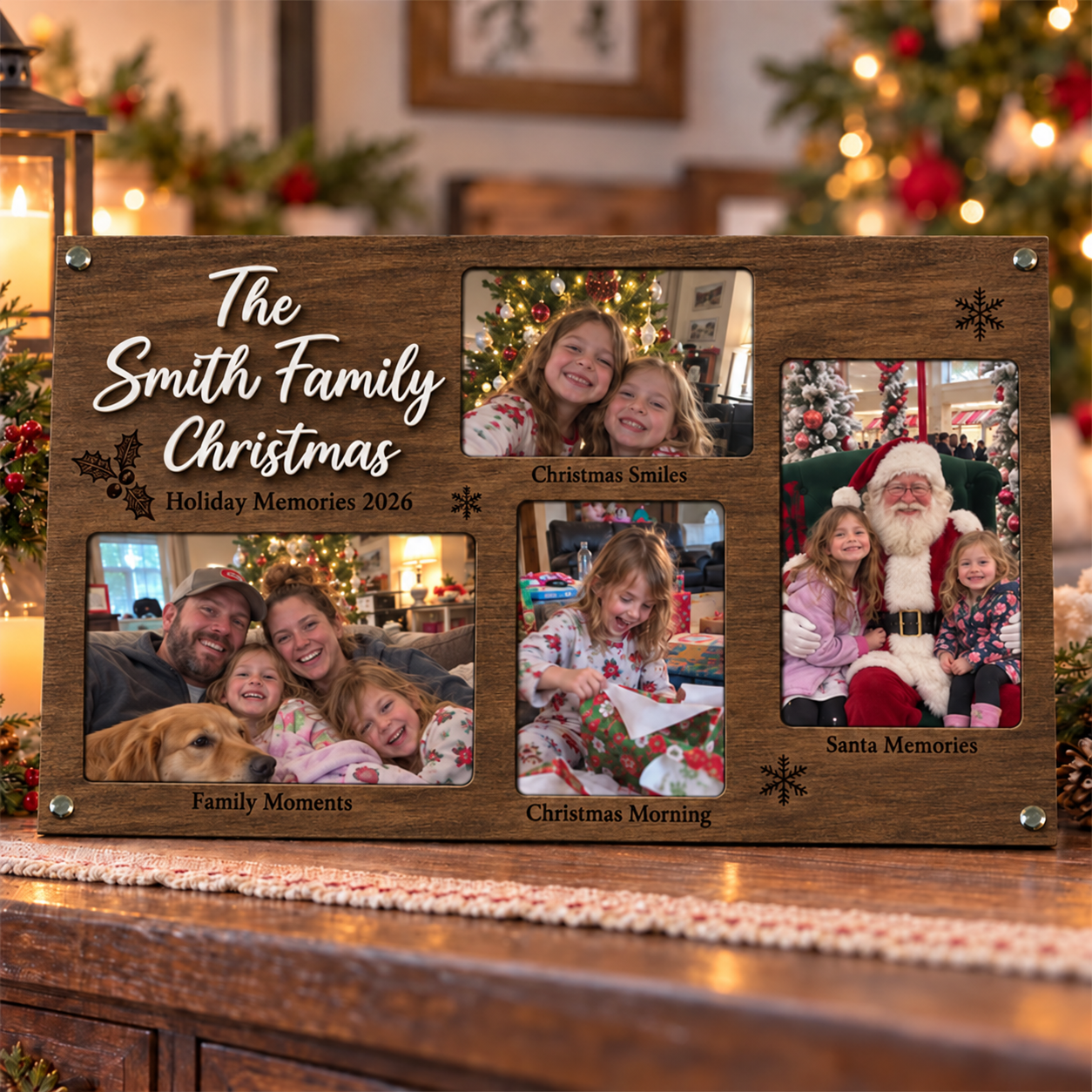 🎄Personalized Family Christmas Photo Frame  | Custom Family Name Holiday Memory Keepsake