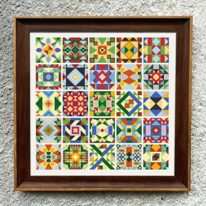 Tiles Quilt Cross Stitch DIY Kit