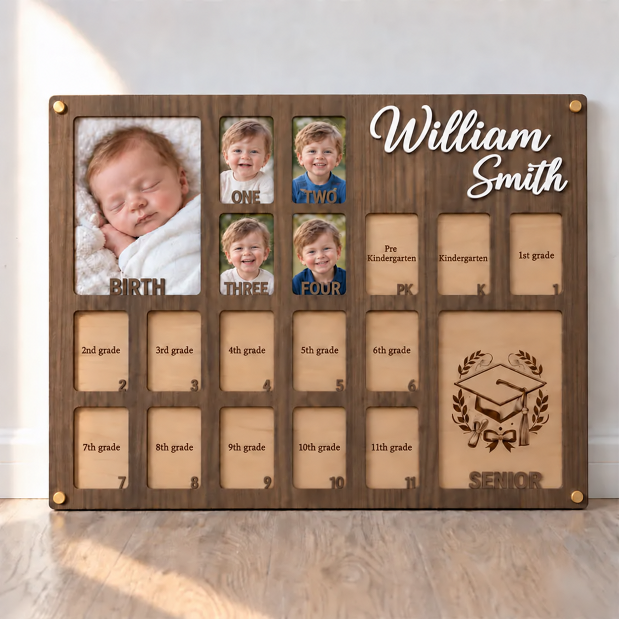 🎓Personalized Birth to Graduation Photo Frame | Custom Name  Baby & School Years Growth Keepsake