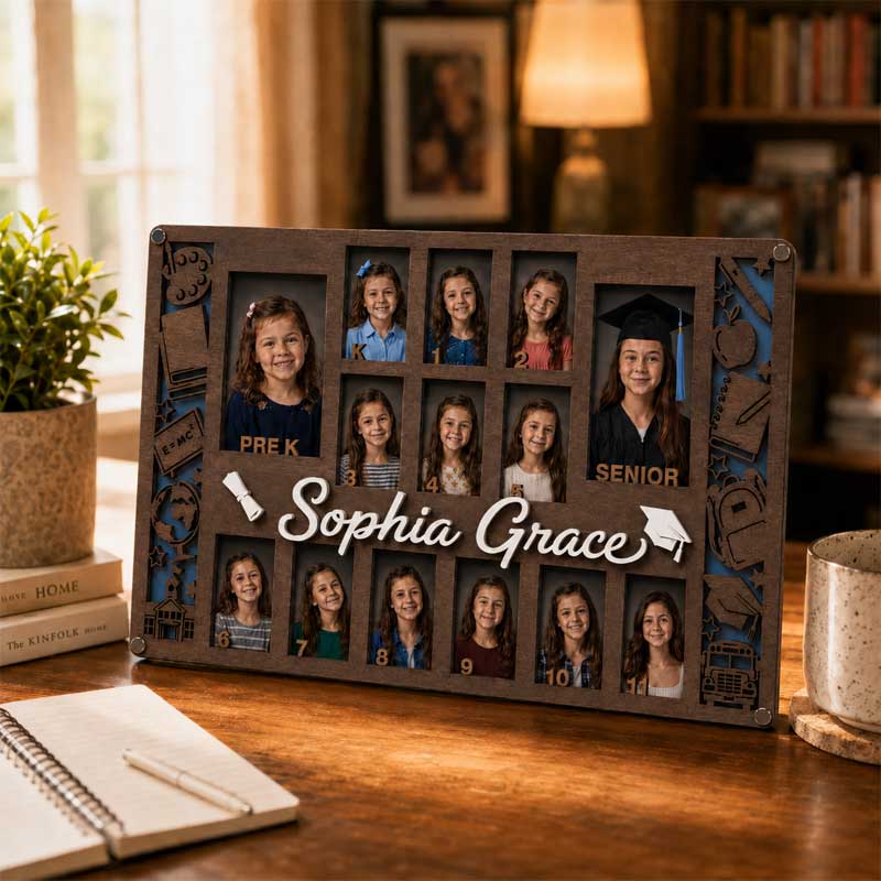 🎓✨ Custom School Memory Photo Frame 
