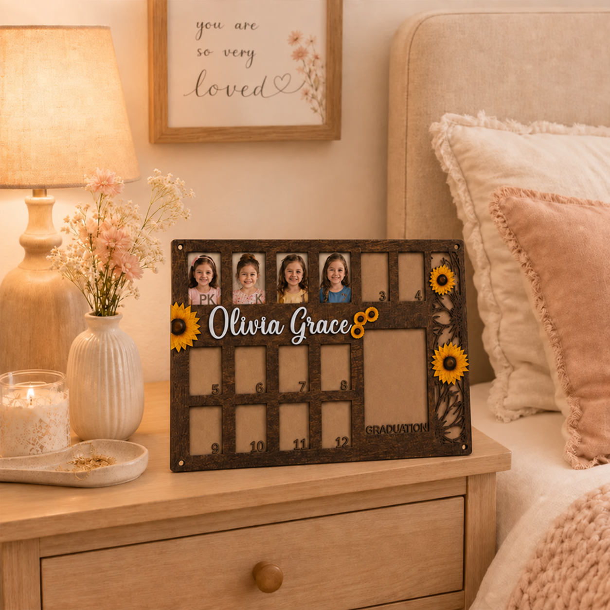 🌻 Personalized School Years Photo Frame| Pre-K to Graduation Photo Frame