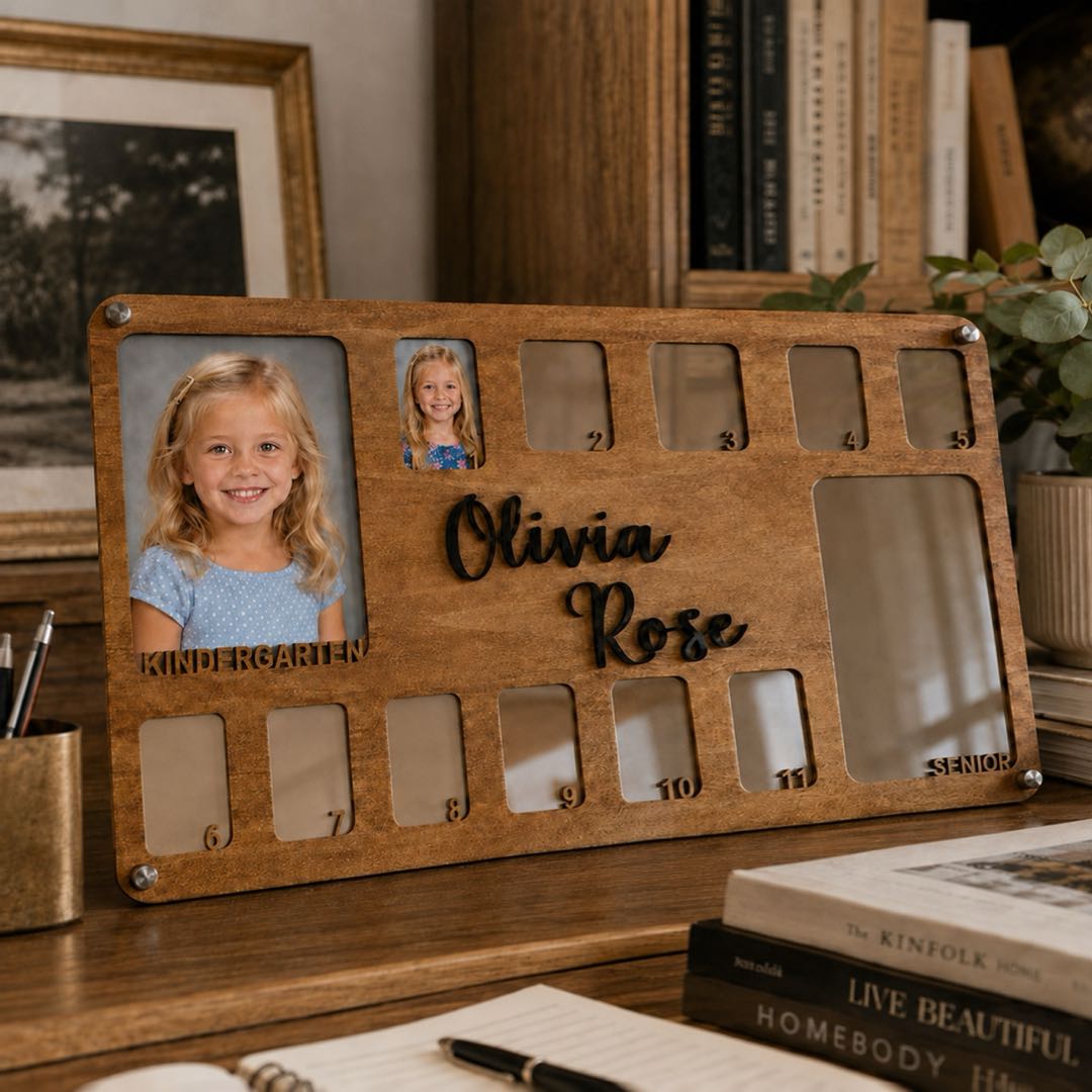 ✨Personalized School Years Photo Frame |  Kindergarten to Senior Graduation Keepsake