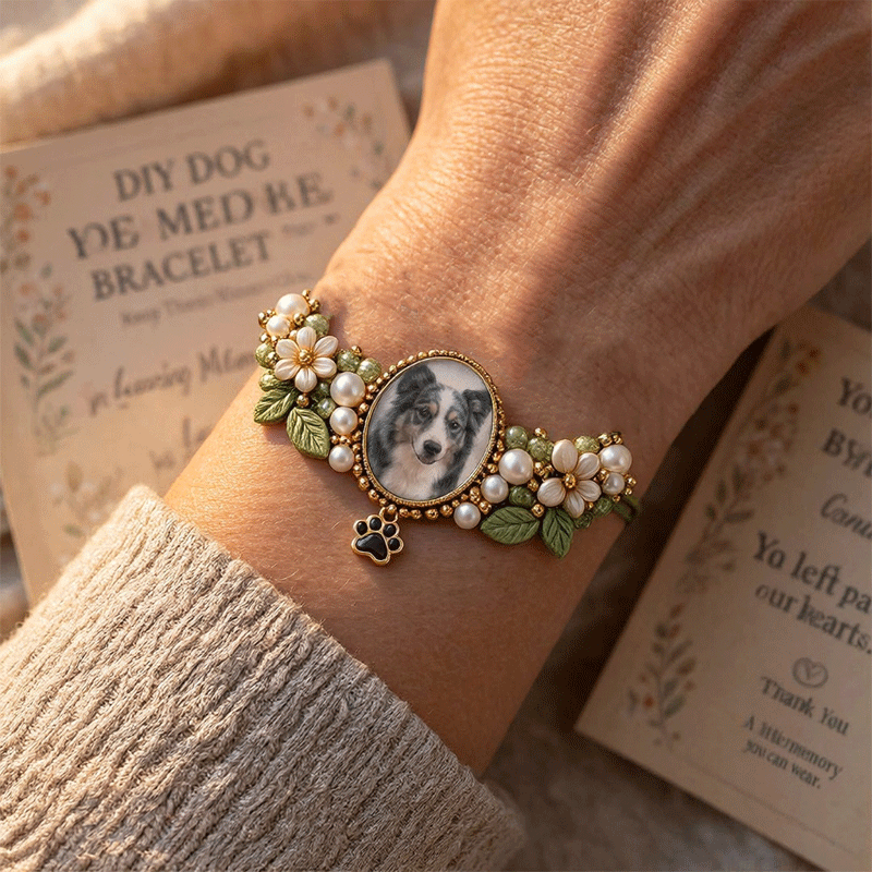 🐾 Personalized Pet Memorial Bracelet DIY Kit