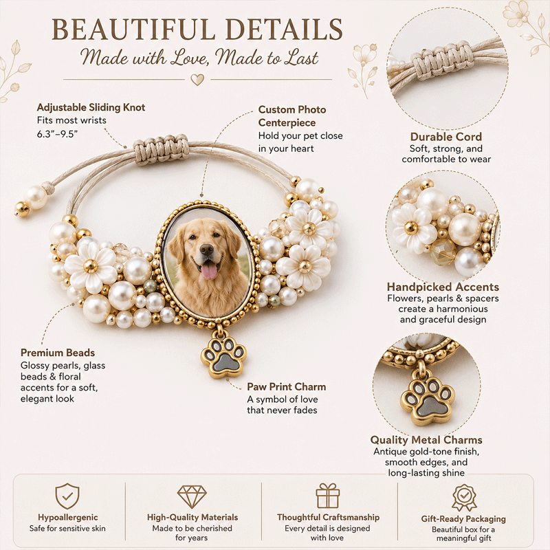 🐾 Personalized Pet Memorial Bracelet DIY Kit