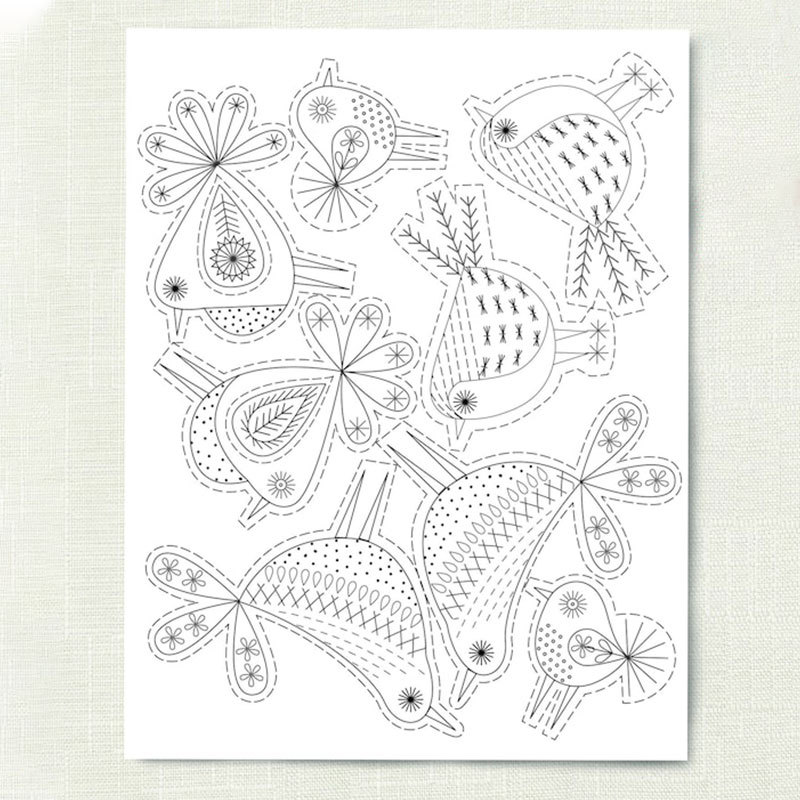 Water soluble embroidery transfers