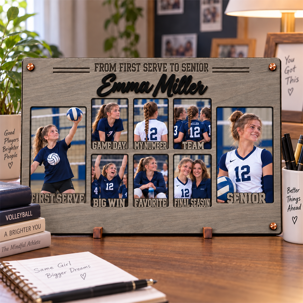🏐Personalized Volleyball Senior Photo Frame | From First Serve to Senior Custom Athlete Memory Collage