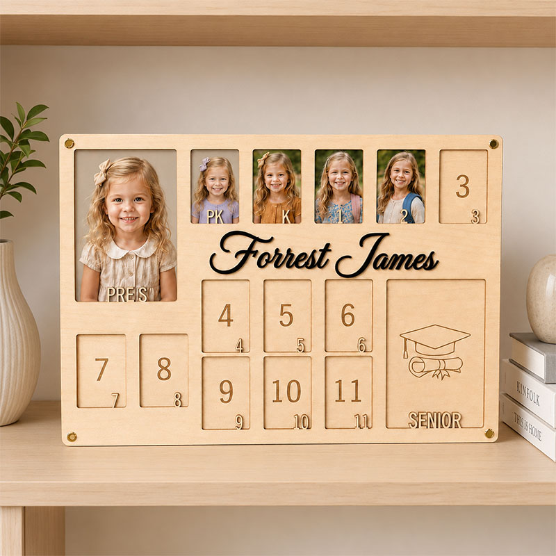 🌻Personalized School Years Photo Frame | From Pre-K to Senior Graduation Keepsake