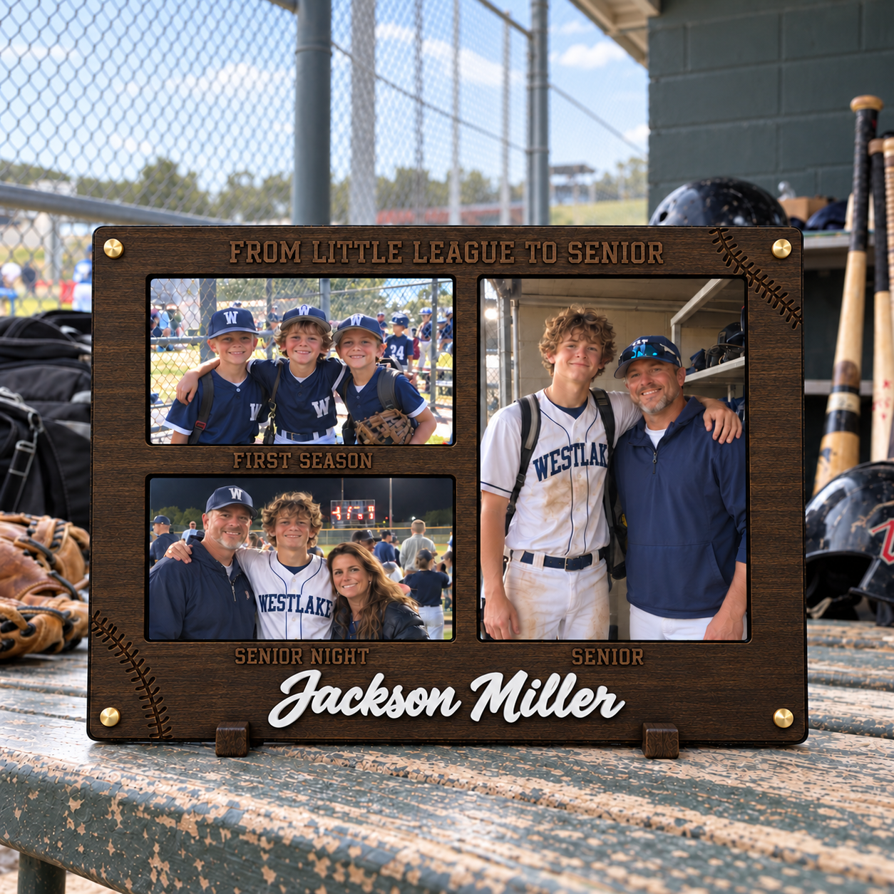 📸Personalized Baseball Senior Night Photo Frame | From Little League to Senior Custom Name Keepsake