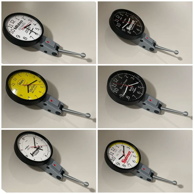 8" Dial Indicator Wall Clock, Great Gift for Machinist / Engineer / CNC Manufacturing Technician