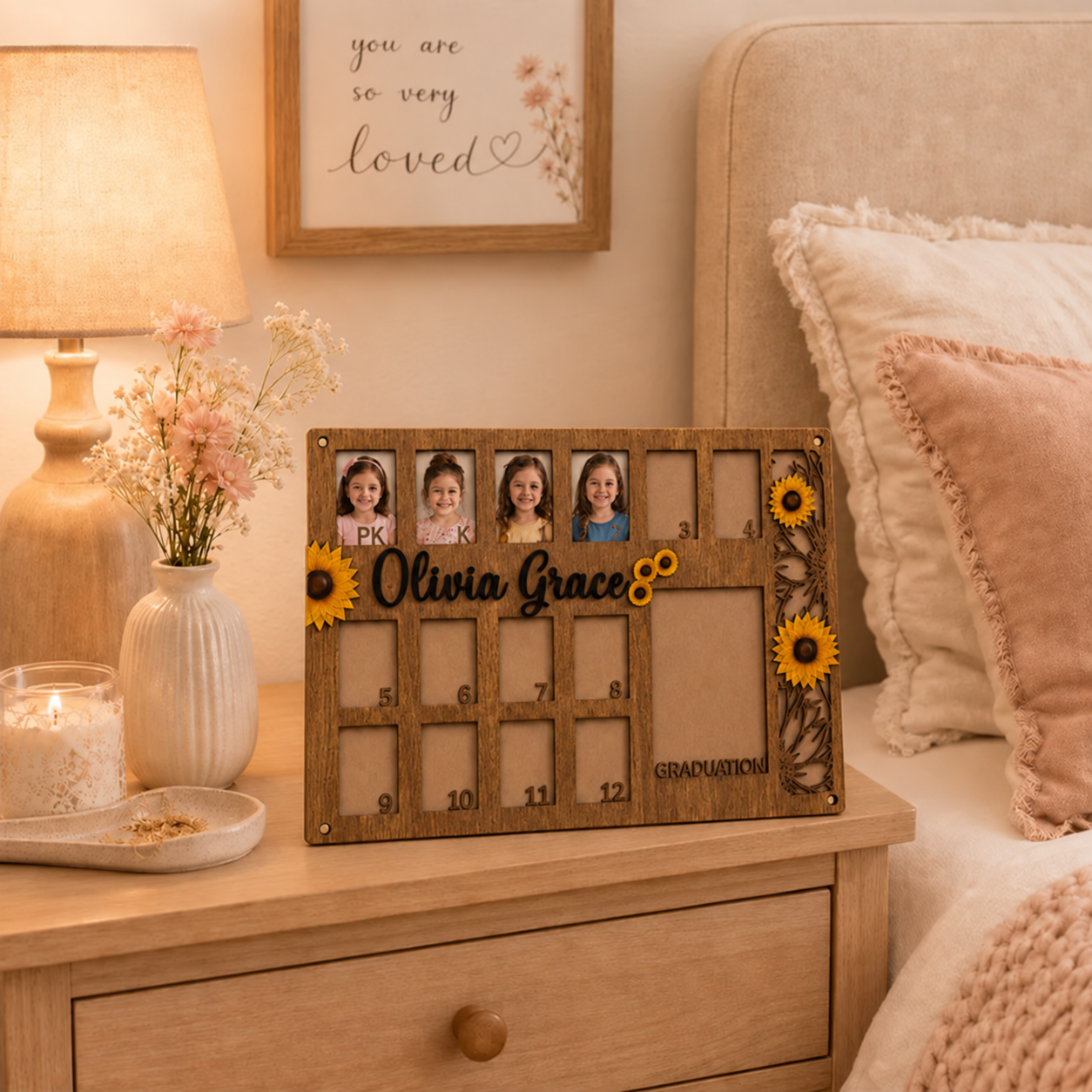 🌻 Personalized School Years Photo Frame| Pre-K to Graduation Photo Frame