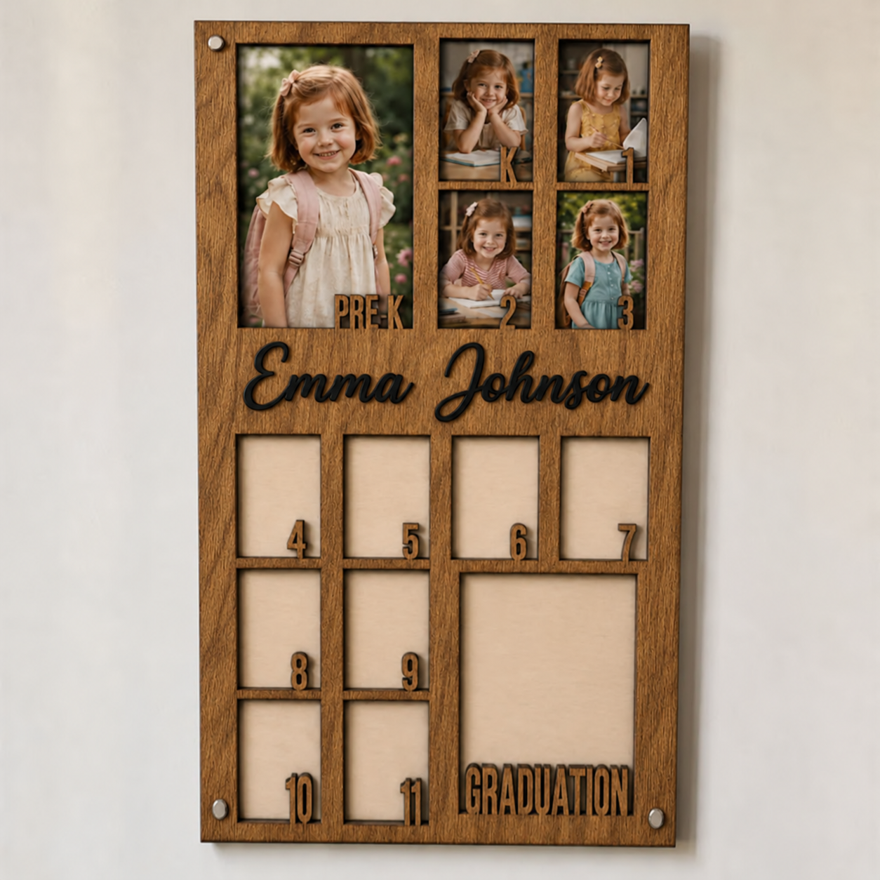 🏫Personalized School Years Photo Frame  |  Custom Name Memory Display from Pre-K to Graduation