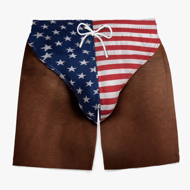 🔥Last Day 60% OFF🌟Custom Funny Patriotic Men Swim Trunks
