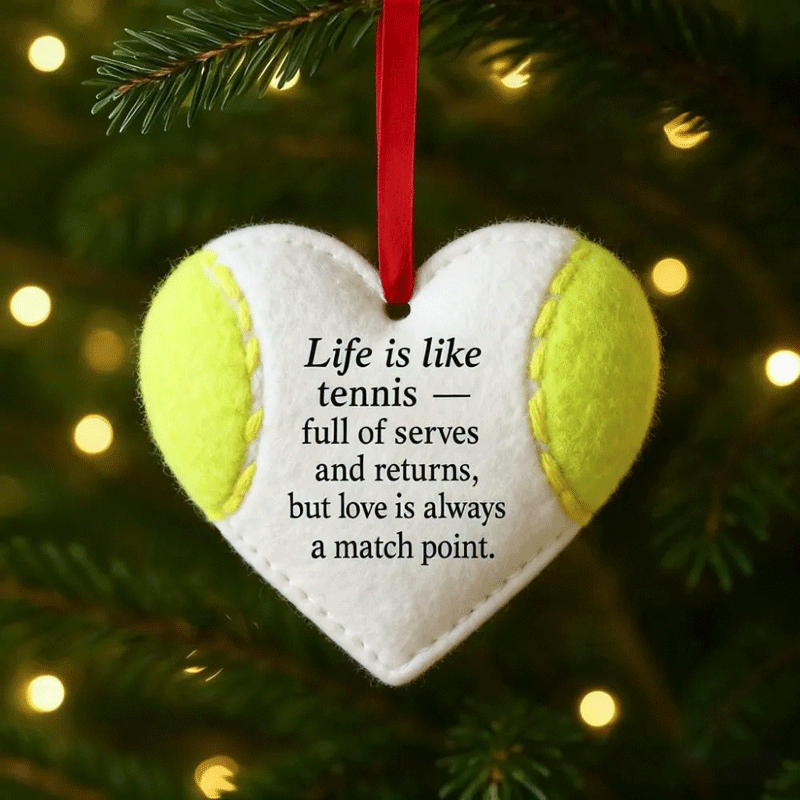 Heart-Shaped Sports Ornaments