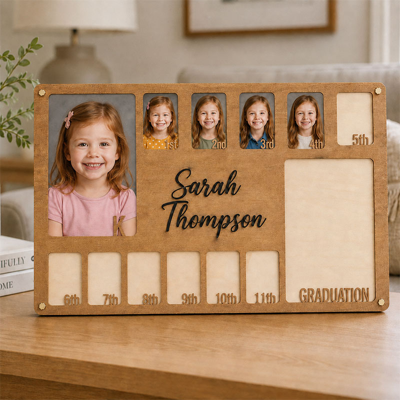 🎓 Personalized School Years Photo Frame | Kindergarten to Graduation Memory Keepsake