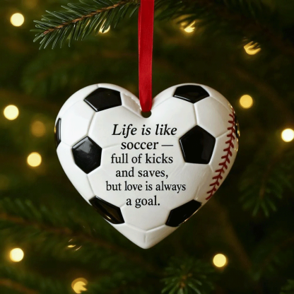 Heart-Shaped Sports Ornaments